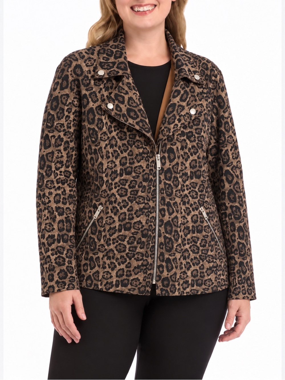 Like new! Philosophy women’s Leopard-Print Jacket Sz 1x